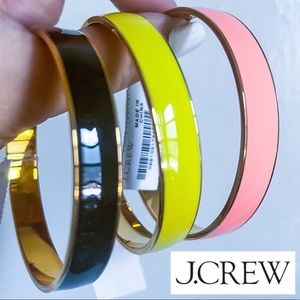 J. CREW Trio of Enamel and Gold Bangles